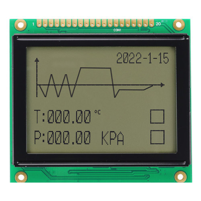 módulo monocromático do Lcd do gráfico da tela de exposição 12864 de 128x64 20pin 3.3V FSTN STN