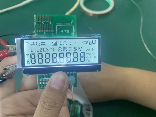 Visor LCD numérico monocromático digital personalizado tipo de 7 segmentos