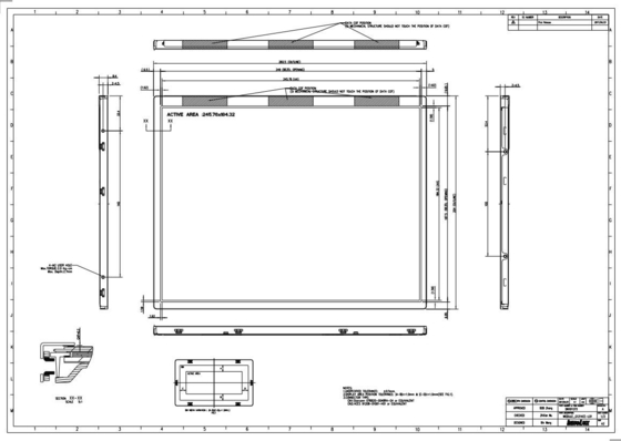 G121XCE-L01 12.1 polegadas Innolux TFT LCD Module 1024*RGB*768 262k/16.2M Display de cores