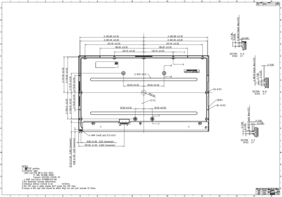 23.8 polegadas Innolux TFT LCD Module R238hca-L3b 1920 * 1080 Full HD 16,7m Display