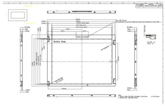 10.4'' TFT LCD INNOLUX G104AGE-L02 800*600 RGB visão larga visão larga de temperatura