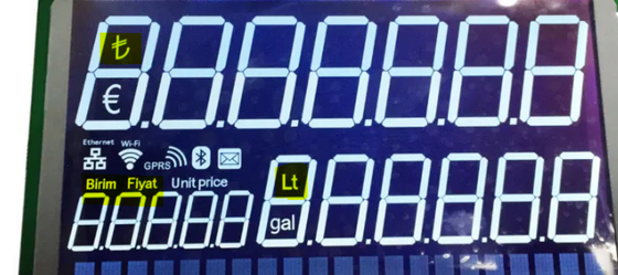 Módulo LCD DFSTN de transmissão negativa para distribuidores de combustível com um intervalo de temperatura super amplo