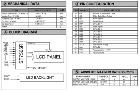 128*64 Modulo gráfico LCD FPC FSTN cinza Transflectivo de ampla temperatura 12H ST7565R Com retrovisor industrial de luz