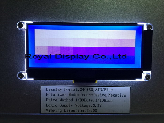 240*80 Módulo gráfico LCD FSTN 6H Display industrial de alta temperatura ST7529 COG