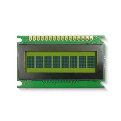 8*1 Modulo LCD de caracteres 6H STN Amarela-verde Temperatura ampla positiva com backlight Industrial Display