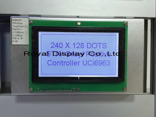 240*128 Modulo LCD gráfico FSTN com PCB T6963C e ecrã industrial de alta temperatura