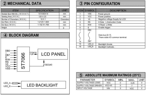 Grande Dimensão 1601 16 * 1 Modulo LCD de Caracteres Com Backlight PCB Industrial Display