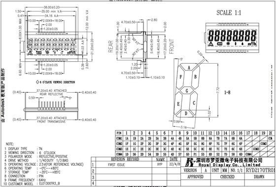 personalizar TN monocromático 6H reflector positivo industrial display baixo custo módulo LCD