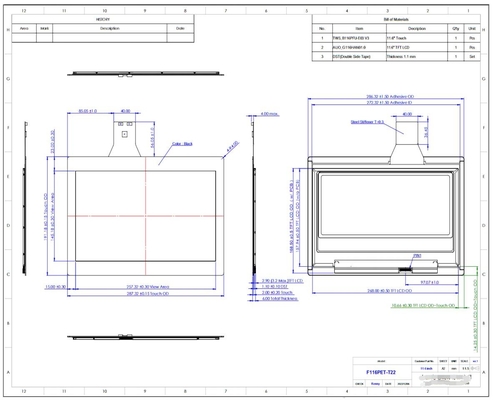 11.6' 16:9 TFT CTP 1920*1080 para notebooks e máquinas industriais