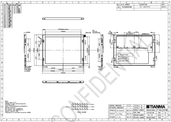 8.4'' 1024*768 Interface RGB TFT LVDS Modulo LCD de alta contraste, brilhante e de ampla temperatura