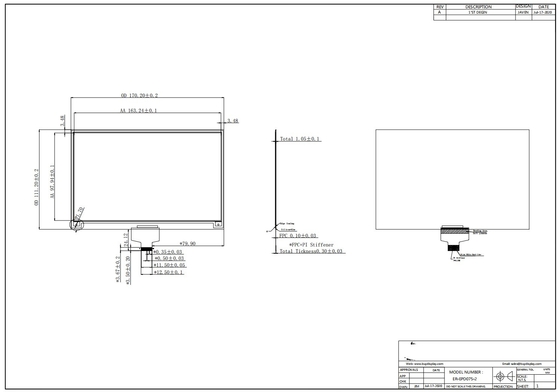 7.5' 4 cor 880**528 SSD1677 FFC E-papel EPD