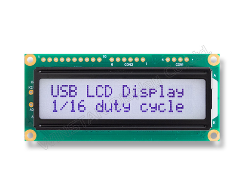 Interface USB de 16*2 caracteres FSTN STN Modulo LCD Winstar substituir uso industrial