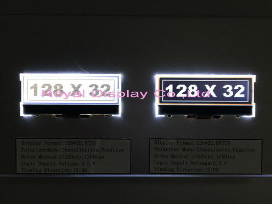 DFSTN/STN 128*32 Dots Black/módulo negativo branco da exposição do LCD do gráfico 12832