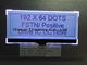Exposição inteligente padrão industrial do LCD do painel gráfico de Dots Graphic Monochrome LCD do positivo 19264 de Stn