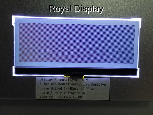 192X64dots FSTN LCD positivo gráfico indicam o módulo monocromático do LCD da roda denteada