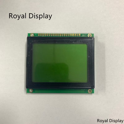 módulo monocromático do LCD da ESPIGA LCD da exposição gráfica verde-amarela de 128X64dots STN