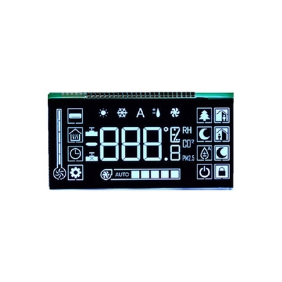 Segmento LCD do dígito 7 do VA do preto do TN monocromático para o medidor do medidor de água/energia